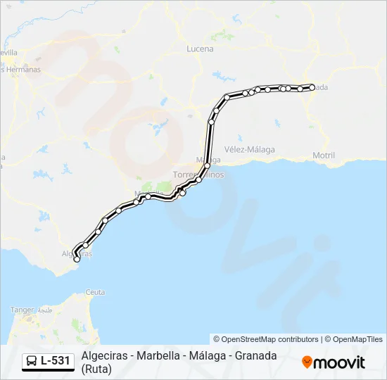 L-531 Bus Line Map