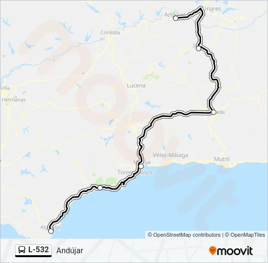 L-532 Bus Line Map