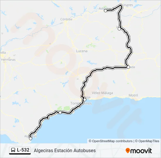 L-532 Bus Line Map