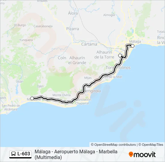 L-603 Bus Line Map