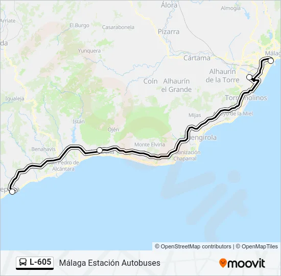L-605 Bus Line Map