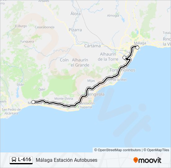 L-616 bus Mapa de línia