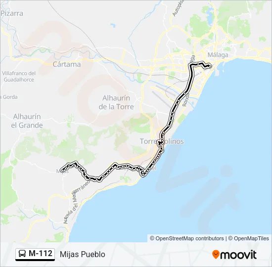 M-112 Bus Line Map