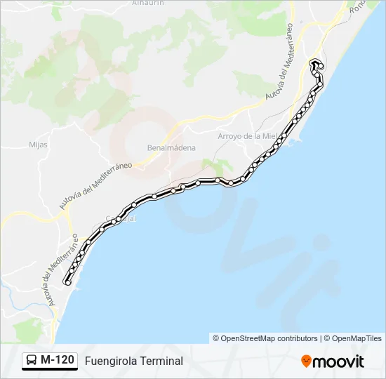M-120 Bus Line Map