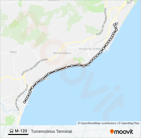 M-120 Bus Line Map