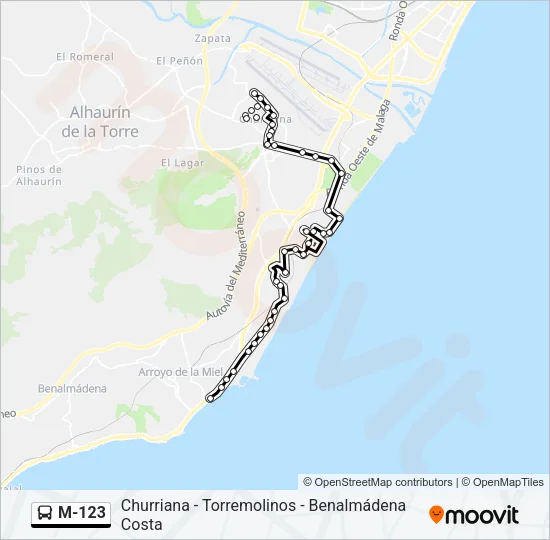 M-123 Bus Line Map