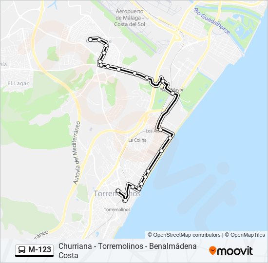 M-123 bus Line Map