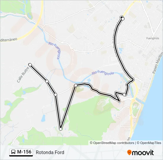 M-156 Bus Line Map