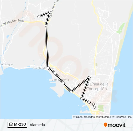 M-23O Bus Line Map