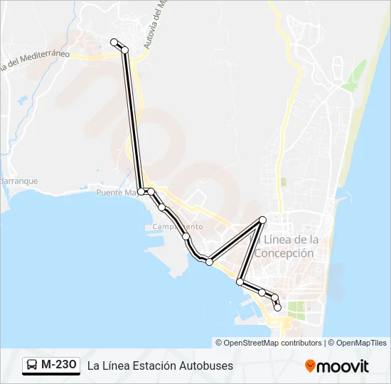 M-23O Bus Line Map