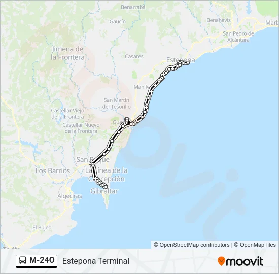 M-24O Bus Line Map
