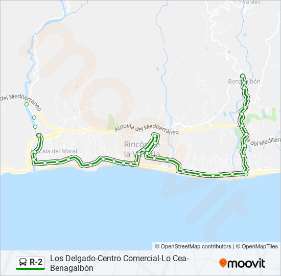 R-2 bus Mapa de línia