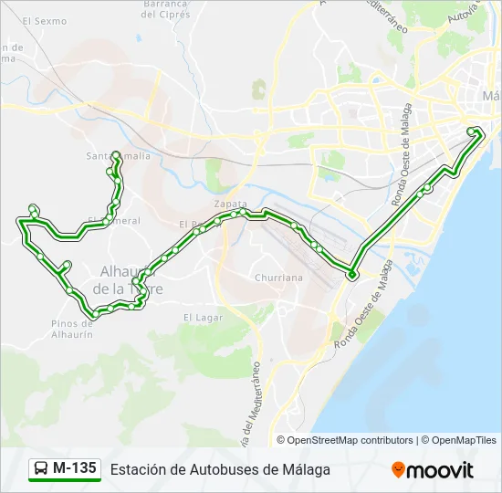 M-135  Line Map