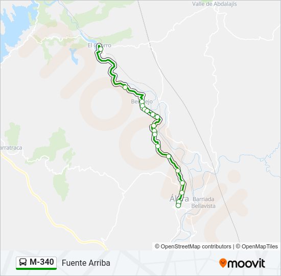Mapa de M-340 de 
