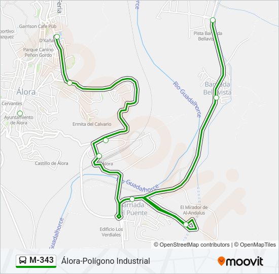Mapa de M-343 de 