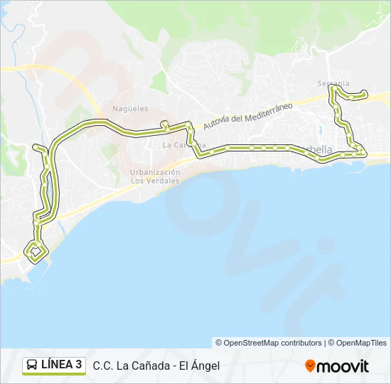 LÍNEA 3 Bus Line Map