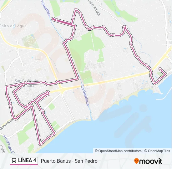 LÍNEA 4 Bus Line Map