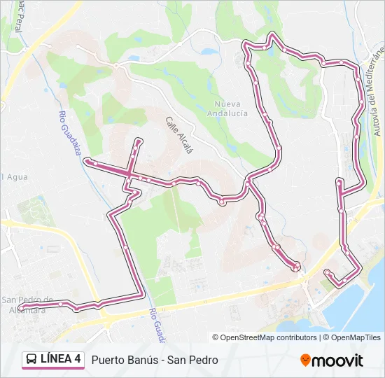 LÍNEA 4 Bus Line Map