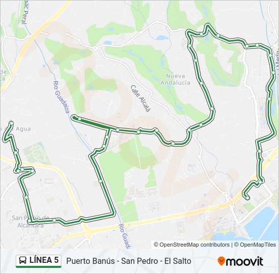 Mapa de  5 de autobús