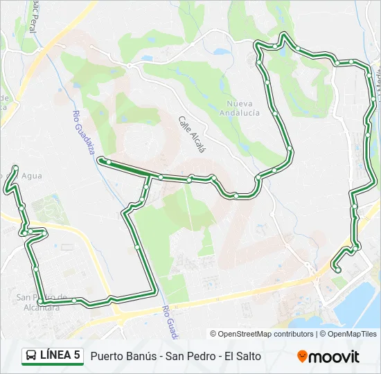 LÍNEA 5 Bus Line Map