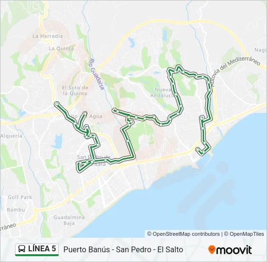 LÍNEA 5 Bus Line Map
