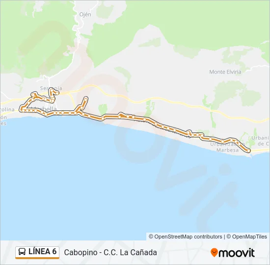 LÍNEA 6 Bus Line Map