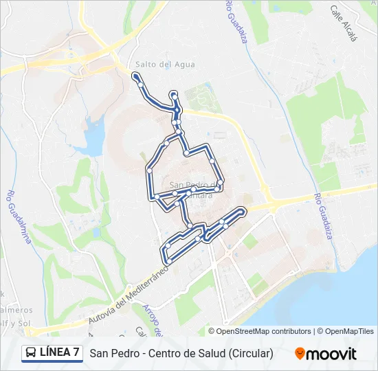 LÍNEA 7 Bus Line Map