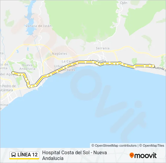 LÍNEA 12 Bus Line Map