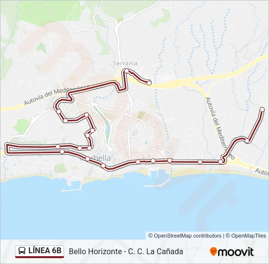 LÍNEA 6B Bus Line Map
