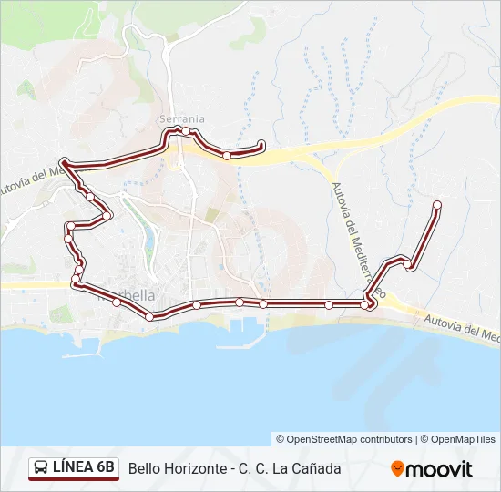 LÍNEA 6B Bus Line Map