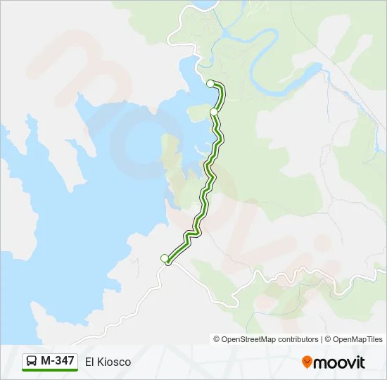 M-347 Bus Line Map