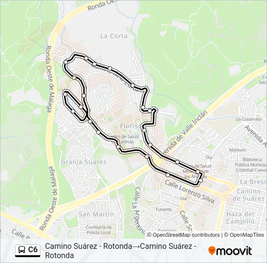 C6 Bus Line Map