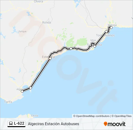 L-622 Bus Line Map