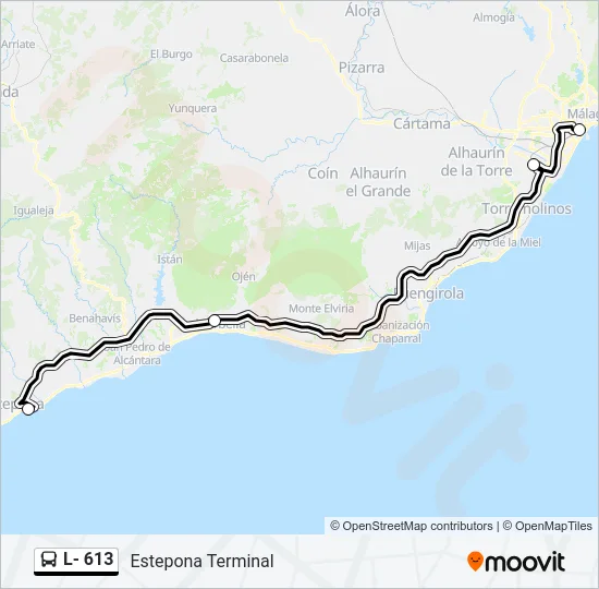 L- 613 Bus Line Map