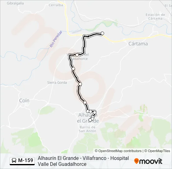 M-159 Bus Line Map