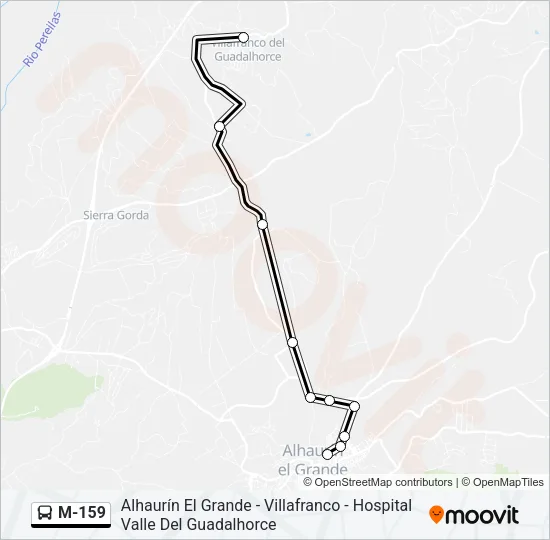 M-159 Bus Line Map