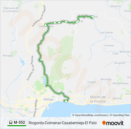 Mapa de M-552 de 