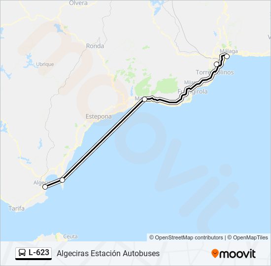 L-623 bus Mapa de línia