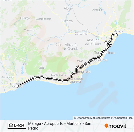 L-624 Bus Line Map
