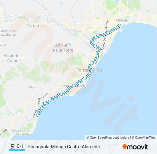 Mapa de C-1 de tren