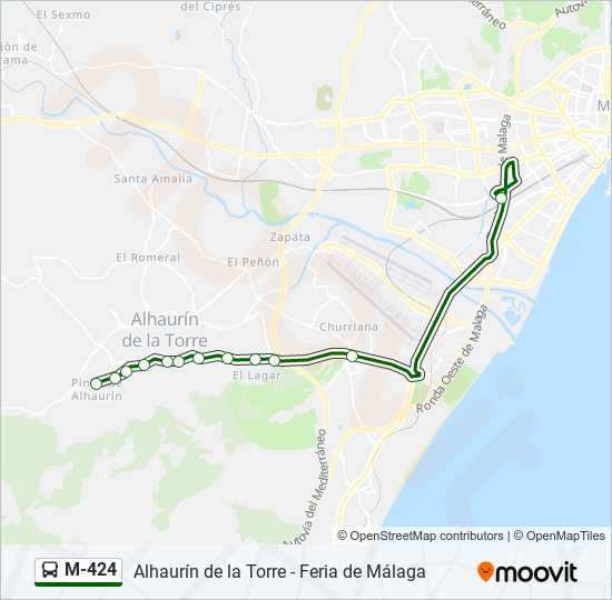 Mapa de M-424 de 