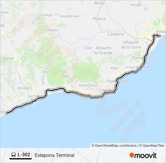 L-302 bus Mapa de línia