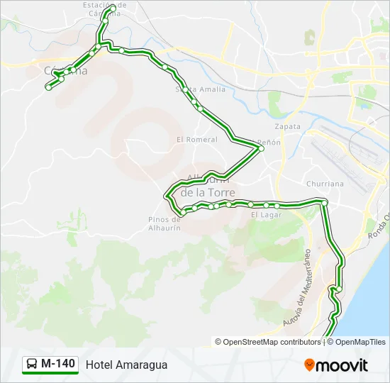 M-140 Bus Line Map
