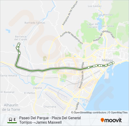 E Bus Line Map