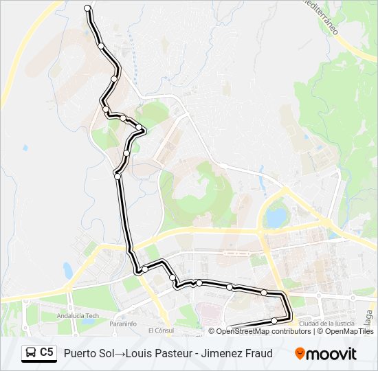 C5 Bus Line Map