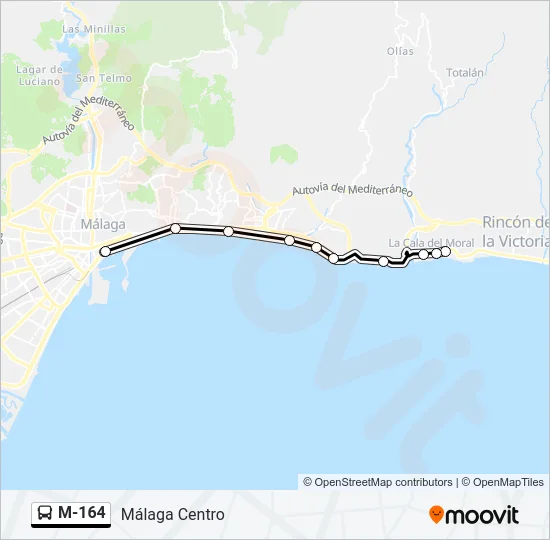 M-164 Bus Line Map