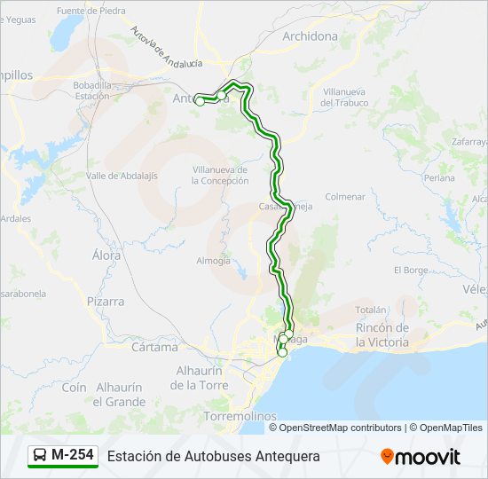 Mapa de M-254 de 