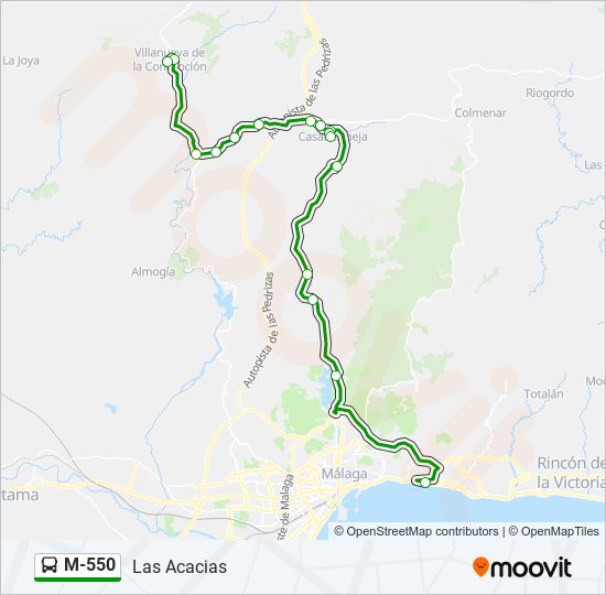 Mapa de M-550 de 