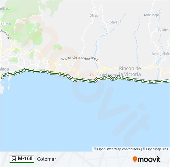 Mapa de M-168 de 