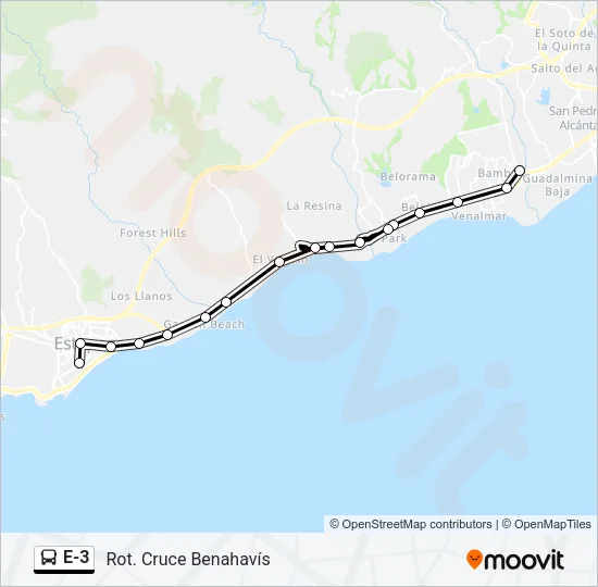 E-3 Bus Line Map